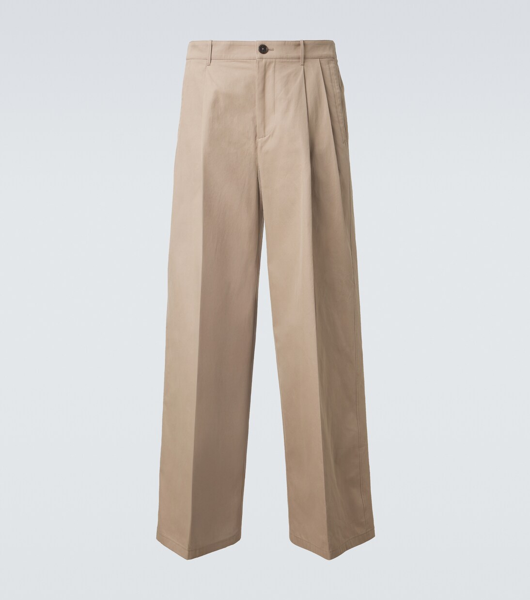 Pleated cotton wide-leg pants | Jil Sander