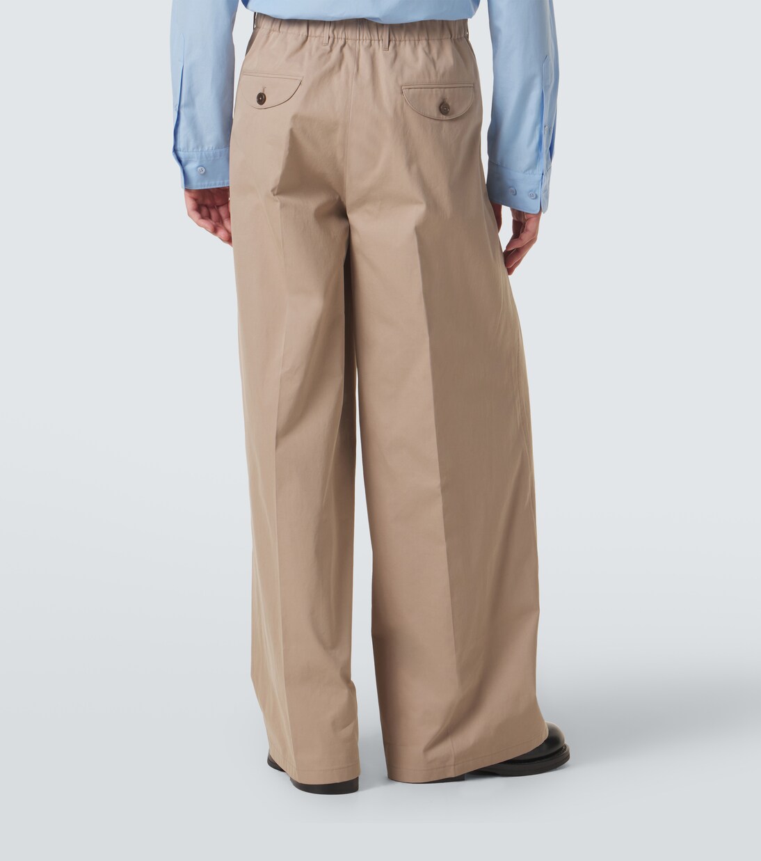 Pleated cotton wide-leg pants | Jil Sander