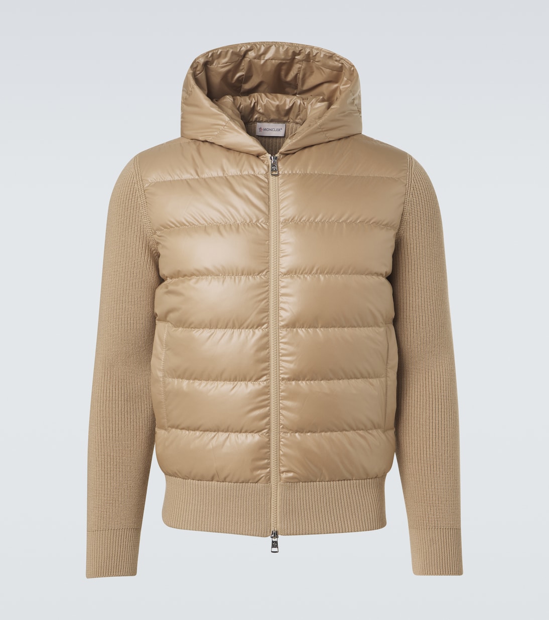 Tricot down-paneled virgin wool cardigan | Moncler