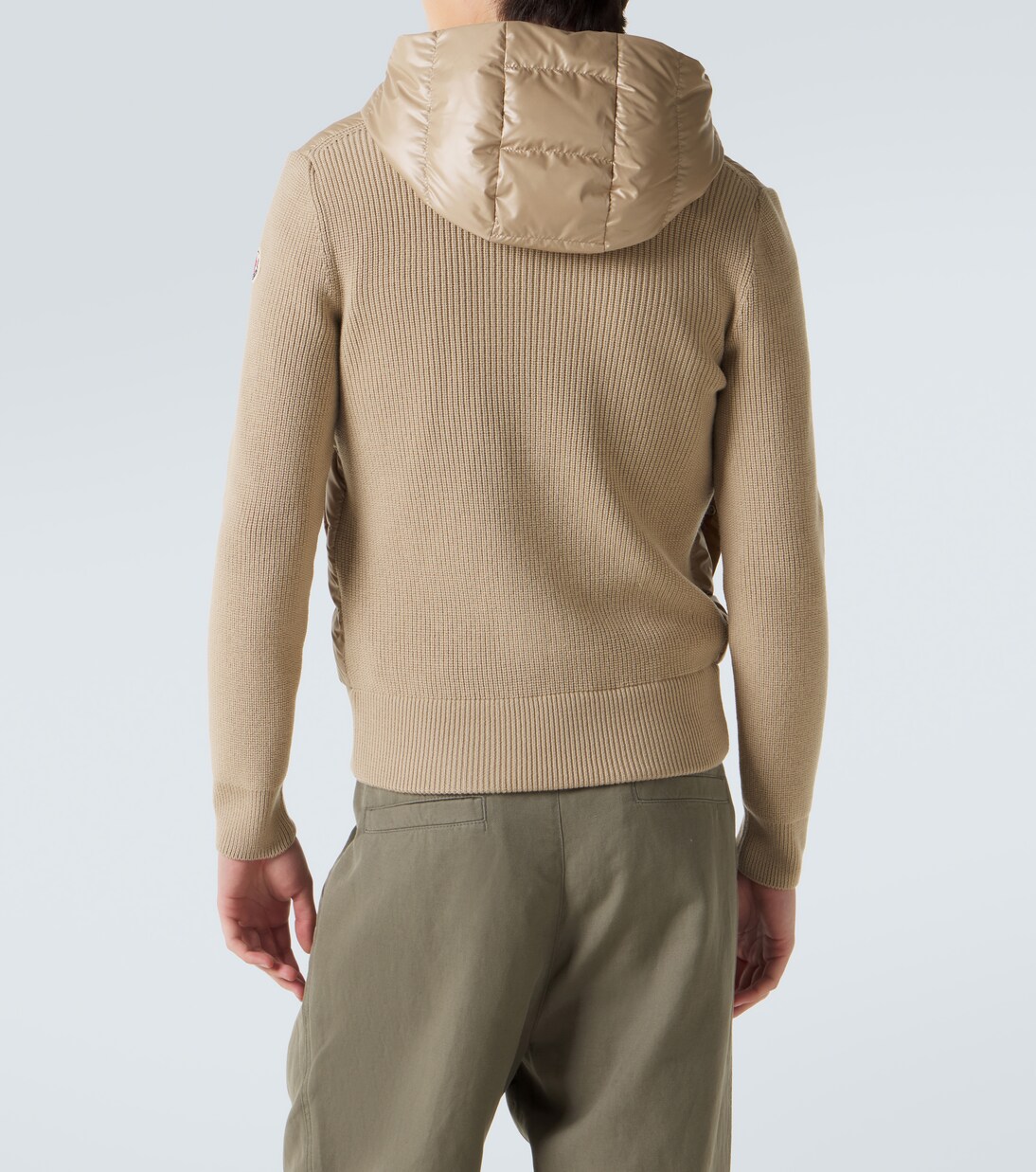 Tricot down-paneled virgin wool cardigan | Moncler