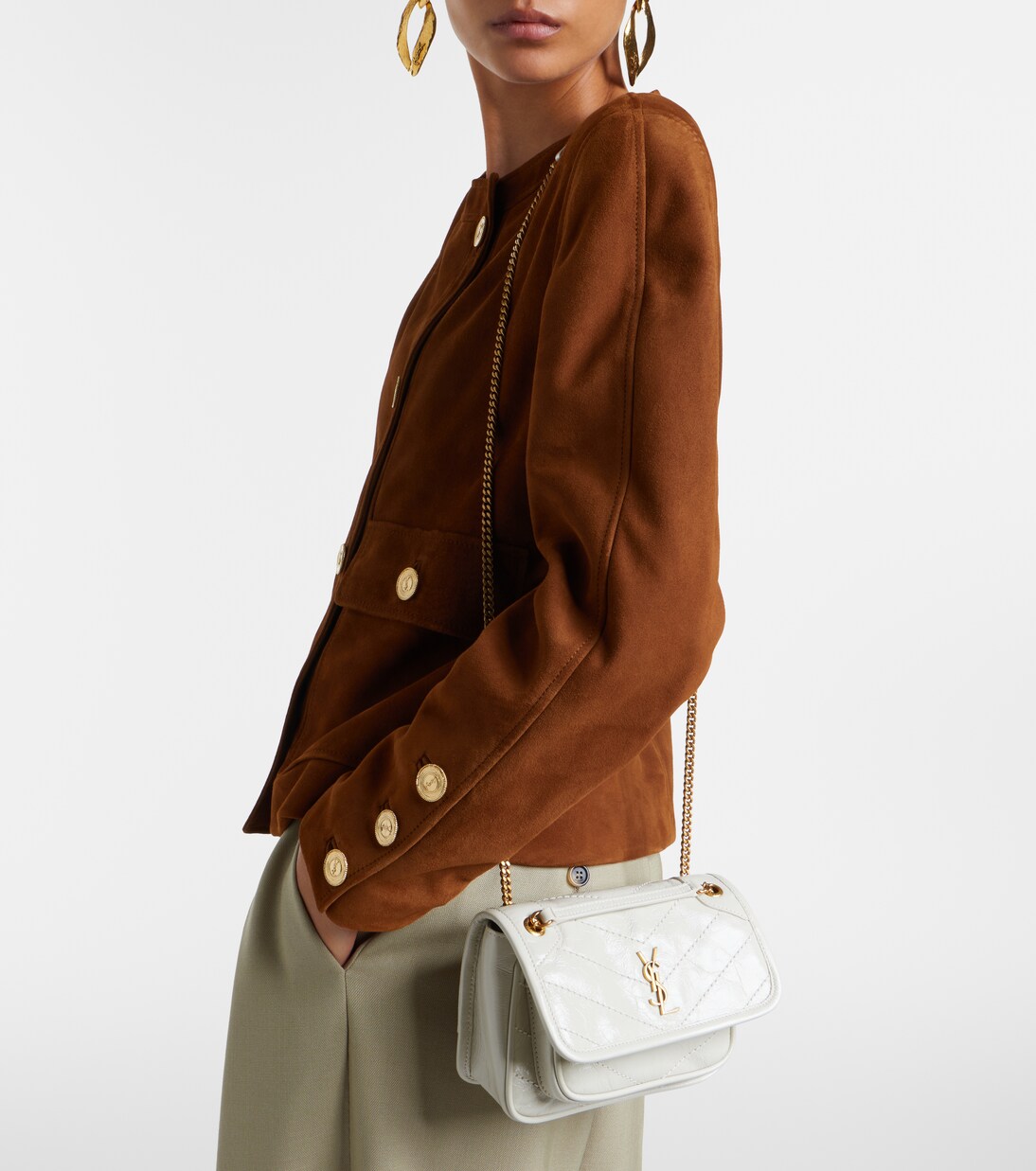 Niki Cassandre Mini leather shoulder bag | Saint Laurent