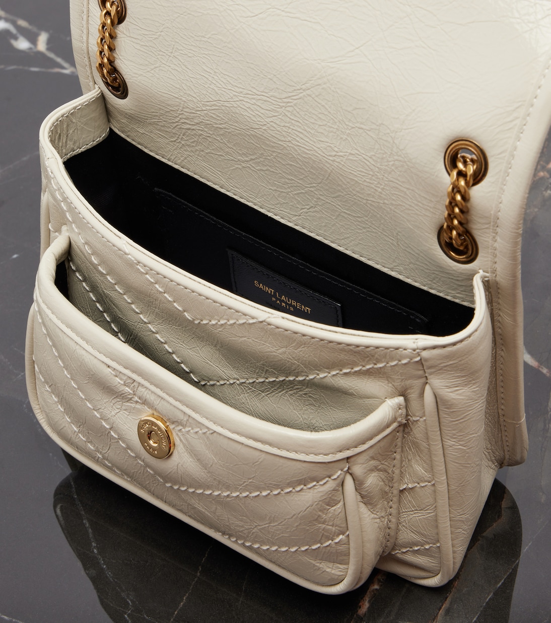 Niki Cassandre Mini leather shoulder bag | Saint Laurent