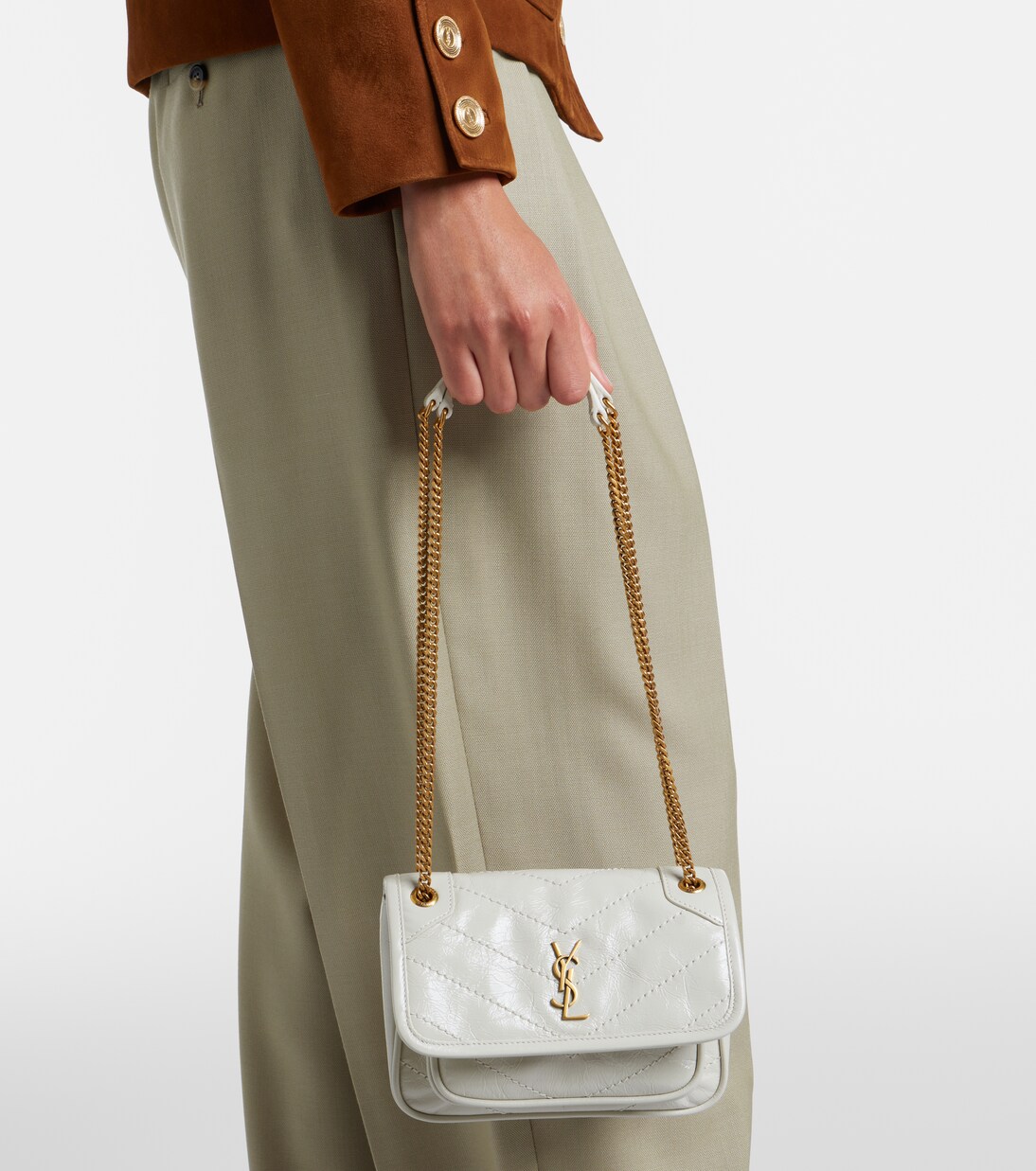 Niki Cassandre Mini leather shoulder bag | Saint Laurent