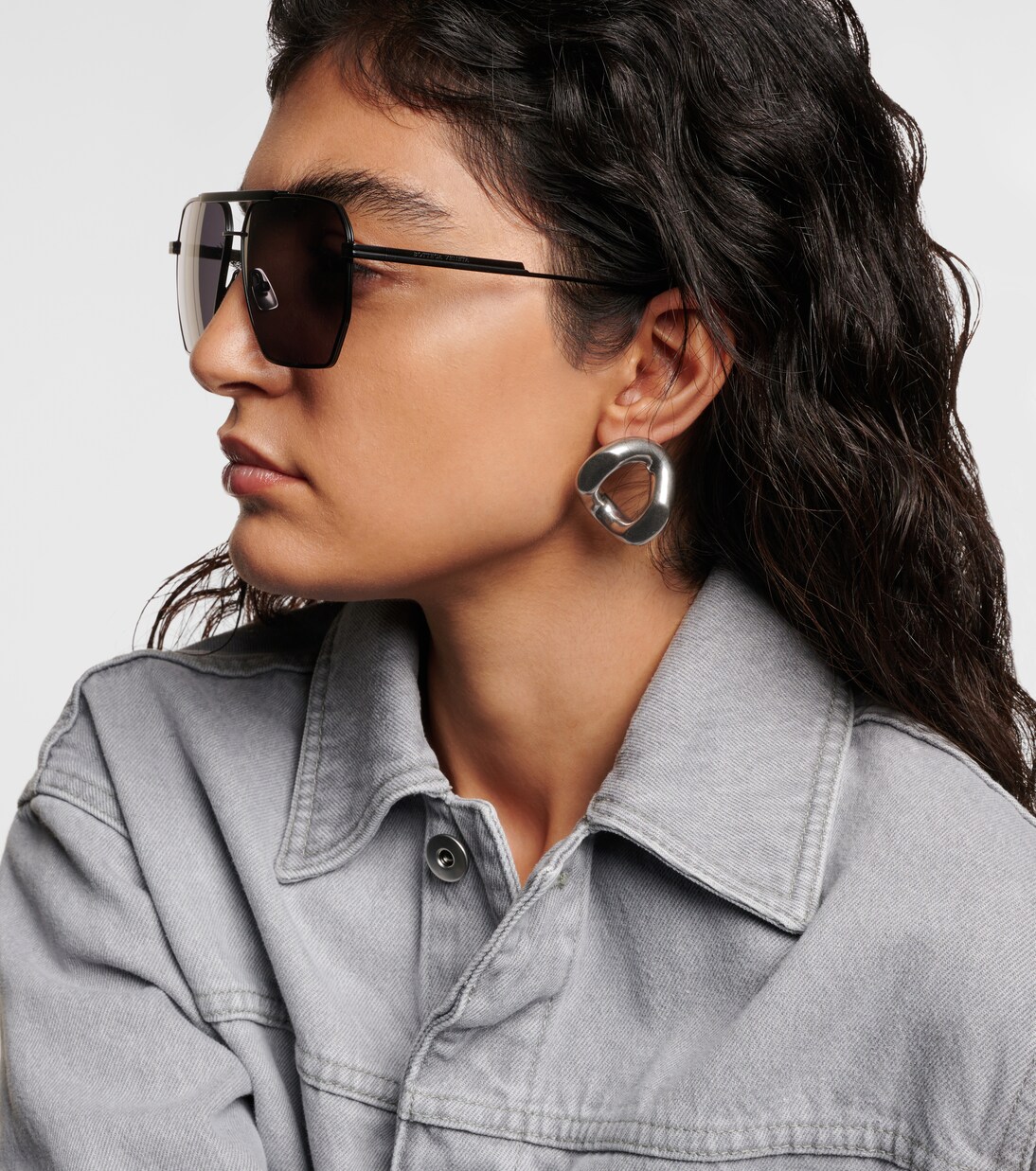Square aviator sunglasses | Bottega Veneta