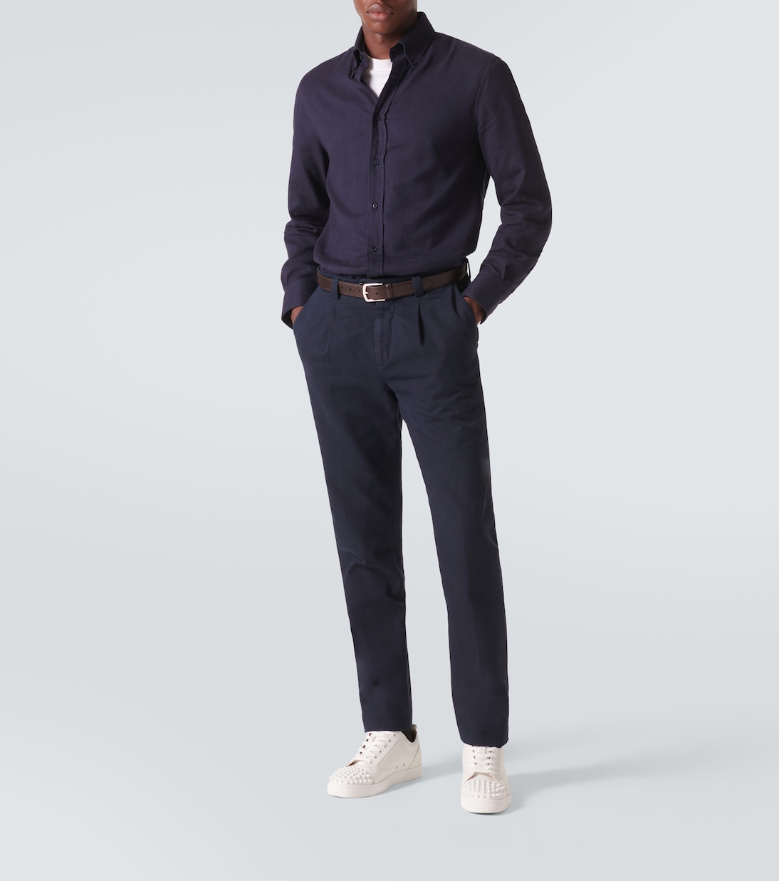 Sneakers Louis Junior Spikes aus Leder | Christian Louboutin