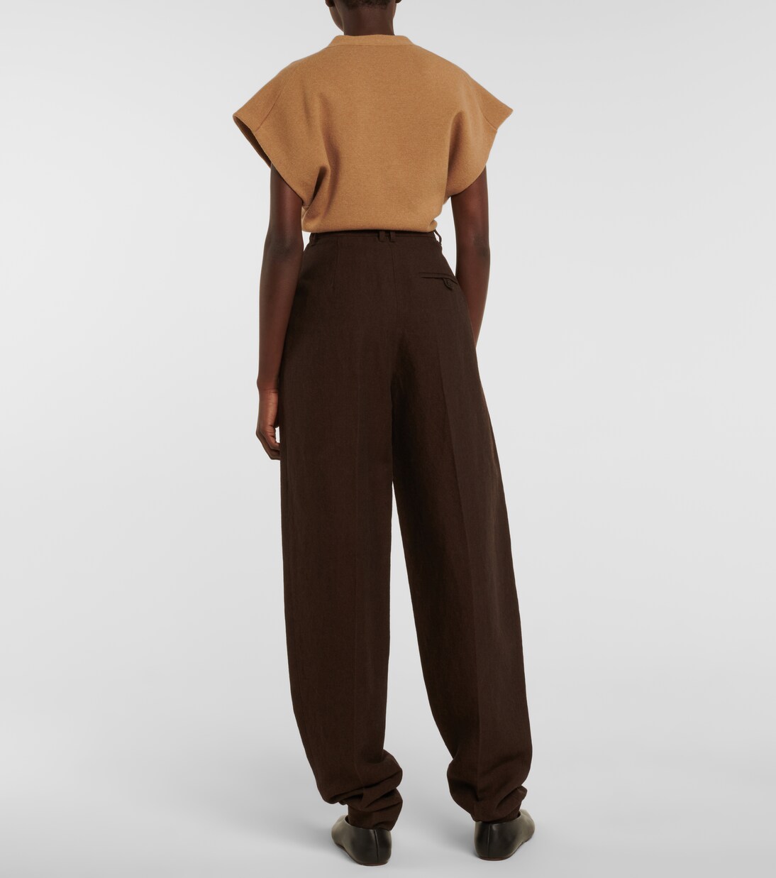 Pantalon carotte Malu en lin mélangé | The Row