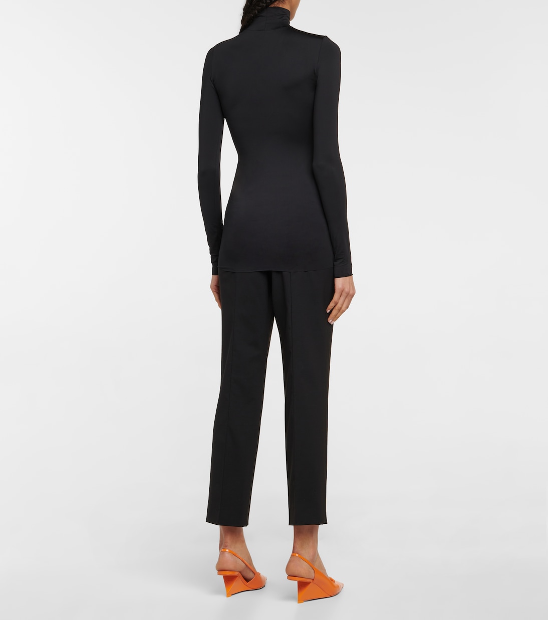 Logo jersey high-neck top | Prada