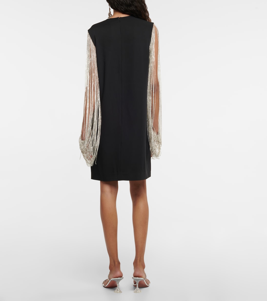 Robe Valencia en crêpe à cristaux | Costarellos