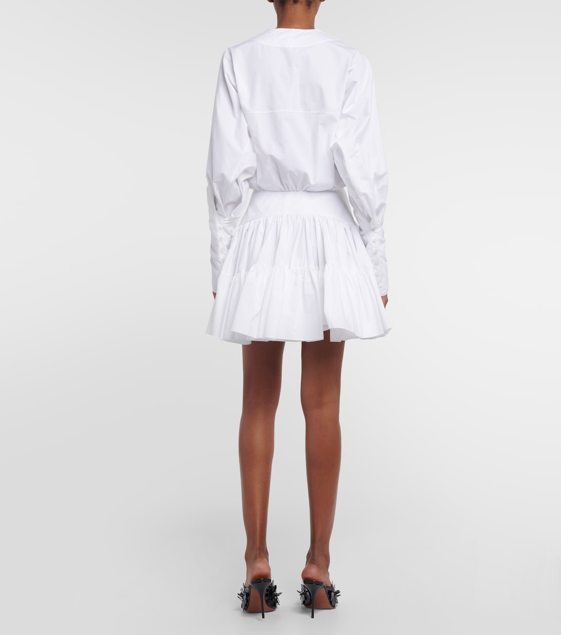 Vestido corto en popelín de algodón | Alaïa