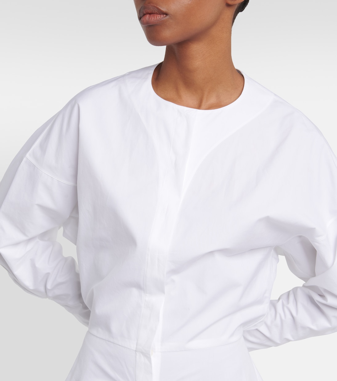 Vestido corto en popelín de algodón | Alaïa