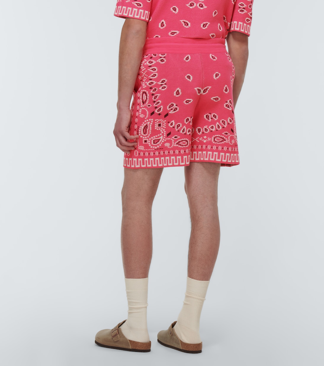 Bandana cotton-blend piqué shorts | Alanui