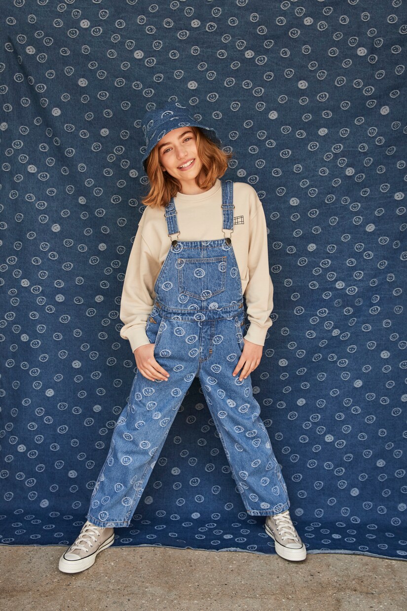 Aer printed denim dungarees | Molo