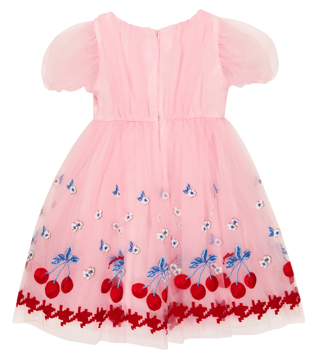 Embroidered tulle dress | Monnalisa