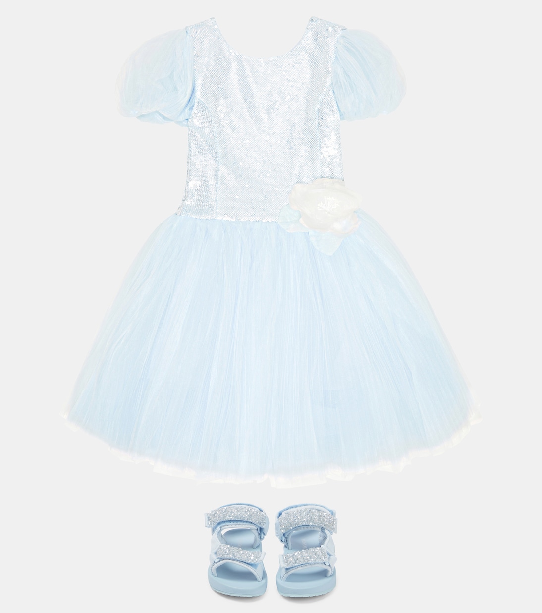 Robe en tulle à sequins | Monnalisa