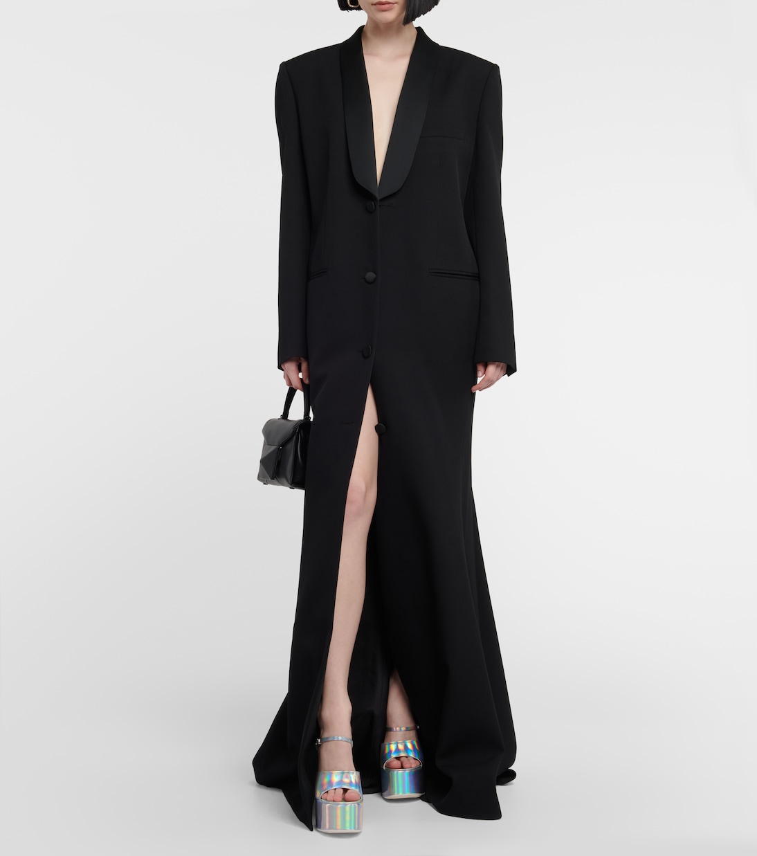 Plateausandalen Tan-Go 155 aus Metallic-Leder | Valentino Garavani