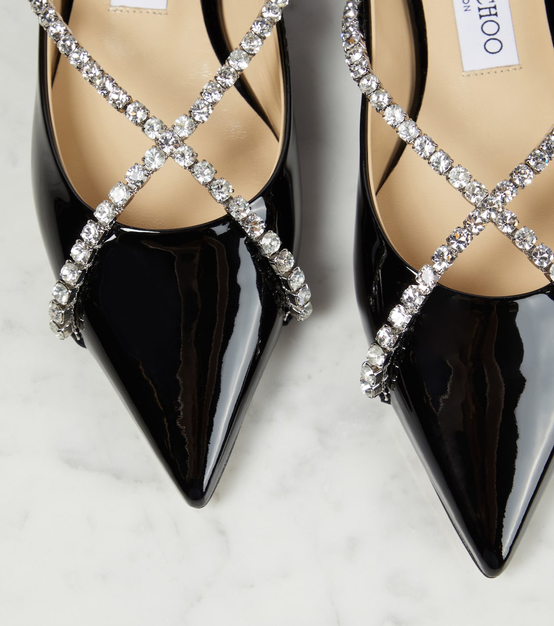 Genevi embellished patent leather ballet flats | Jimmy Choo