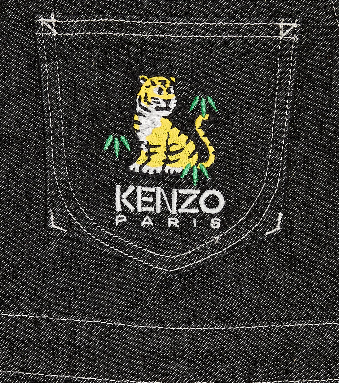 Robe brodée en jean | Kenzo Kids