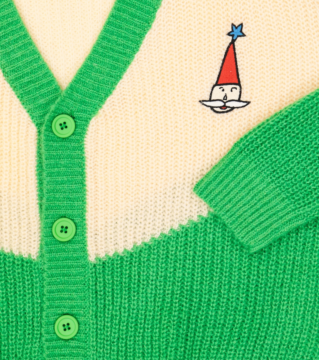 Cardigan color-block con ricamo | Jellymallow