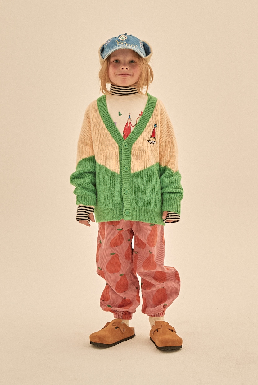 Cardigan color-block con ricamo | Jellymallow