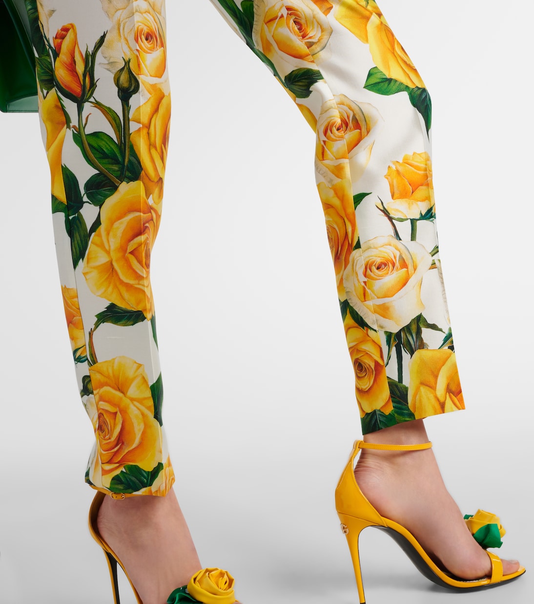 Gerade High-Rise-Hose aus einem Seidengemisch | Dolce&Gabbana