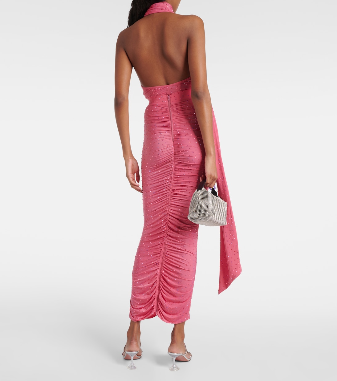 Embellished ruched jersey maxi skirt | Alex Perry