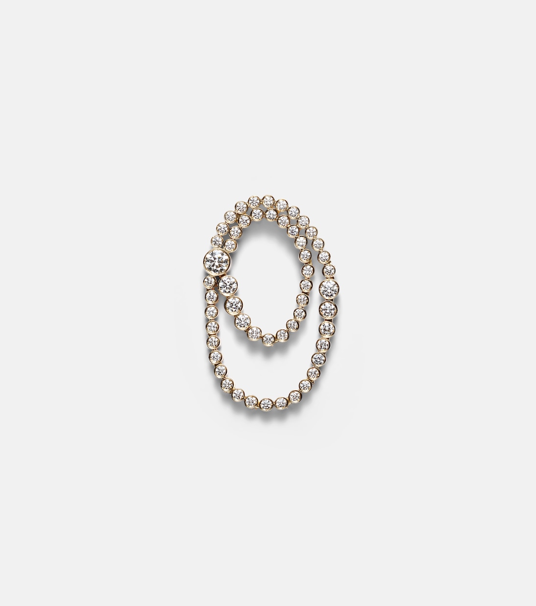 Boucle d'oreille unique Embrassée de Diamant en or 18 ct et diamants | Sophie Bille Brahe