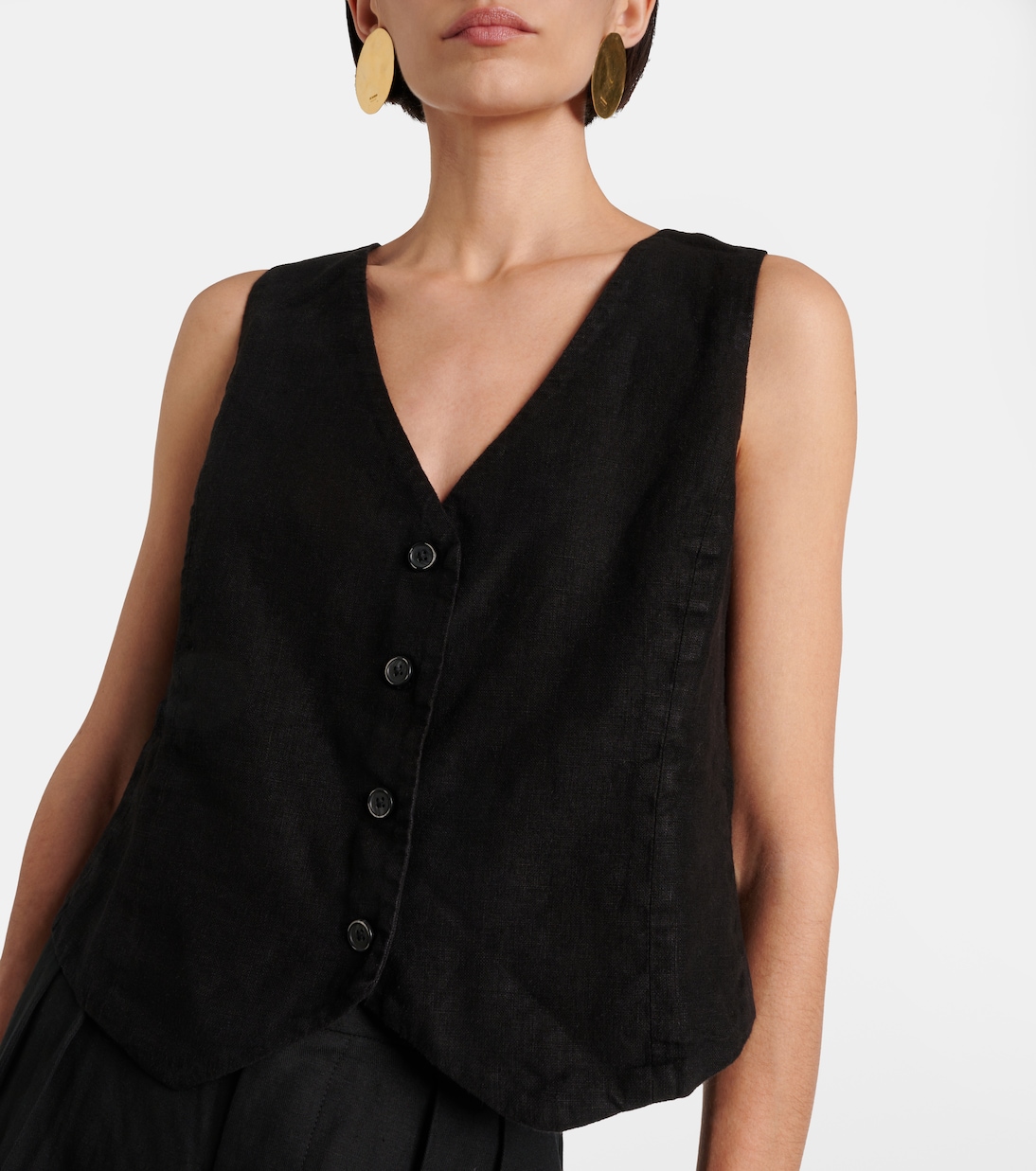 Mylie linen vest | Velvet