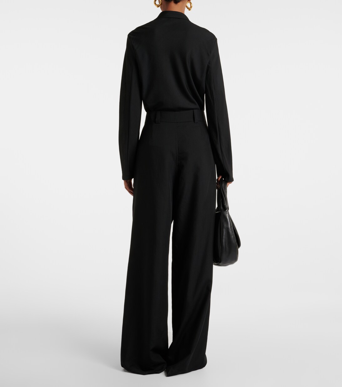 Pantalones anchos Forest de gasa de mezcla de lana | Joseph