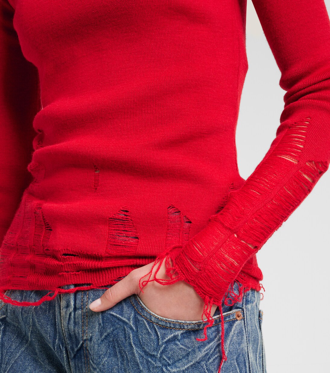 Pull à col roulé en laine mélangée | MM6 Maison Margiela