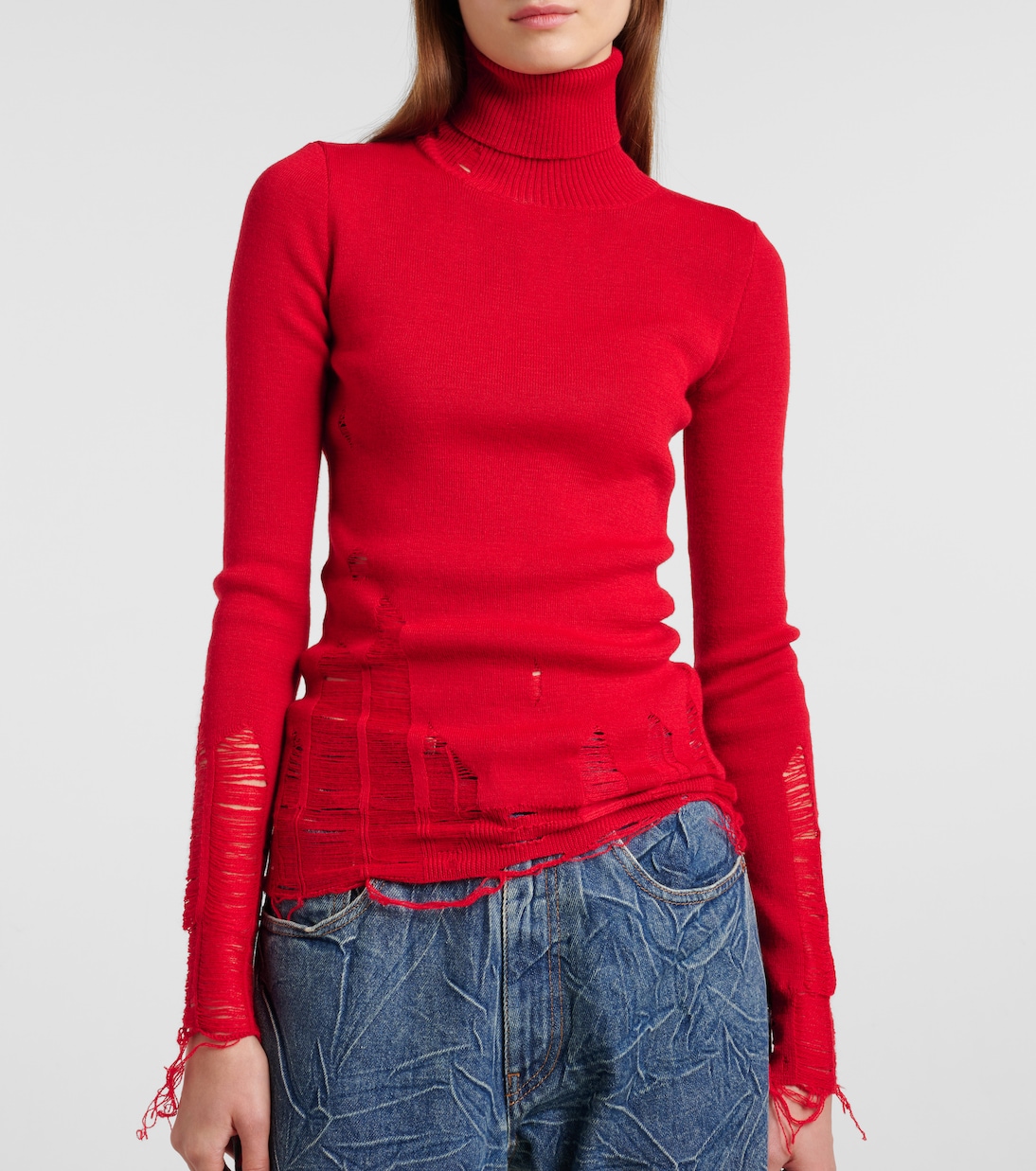 Pull à col roulé en laine mélangée | MM6 Maison Margiela