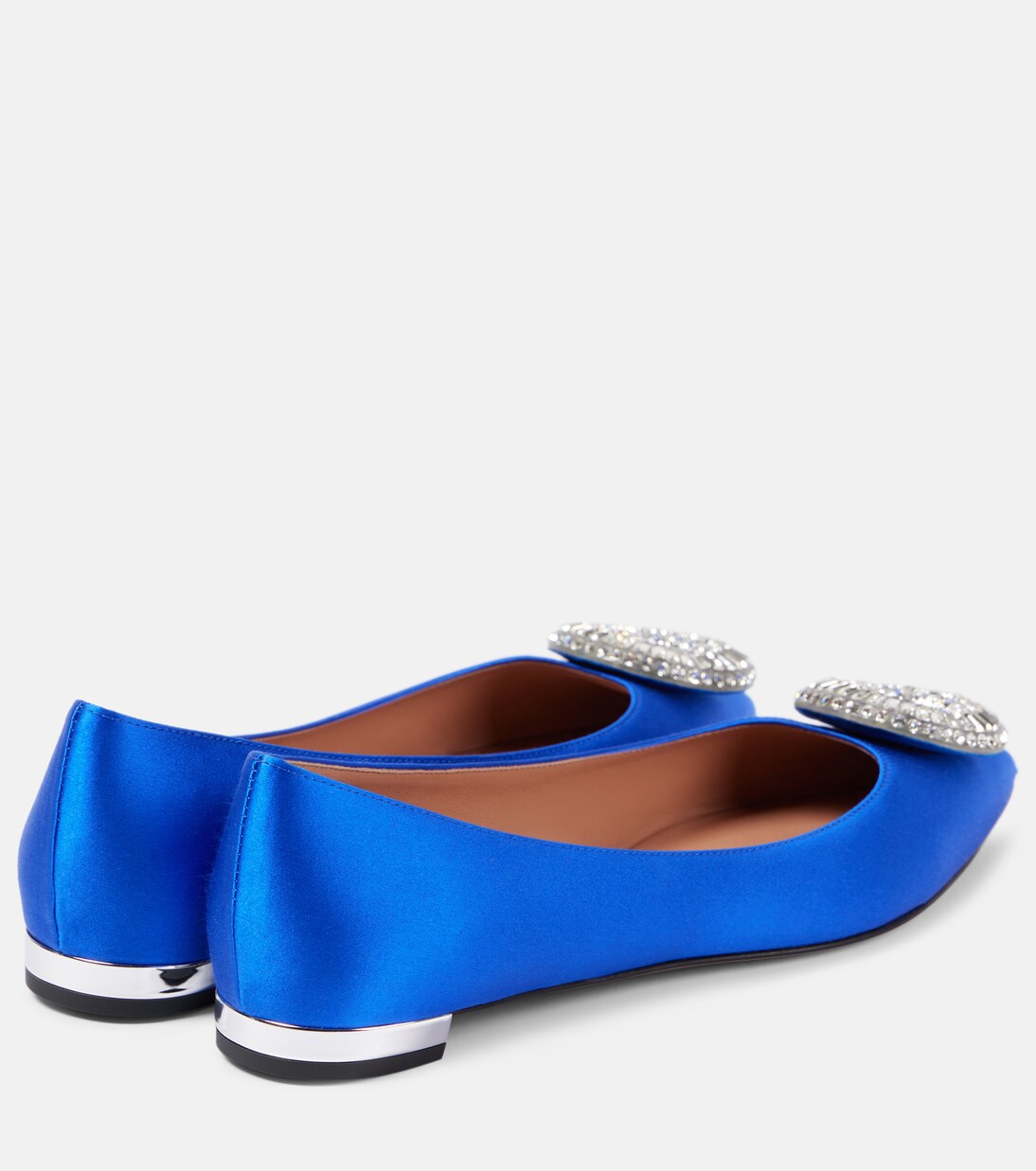 Ballerinas Crystal Hoop aus Satin | Aquazzura