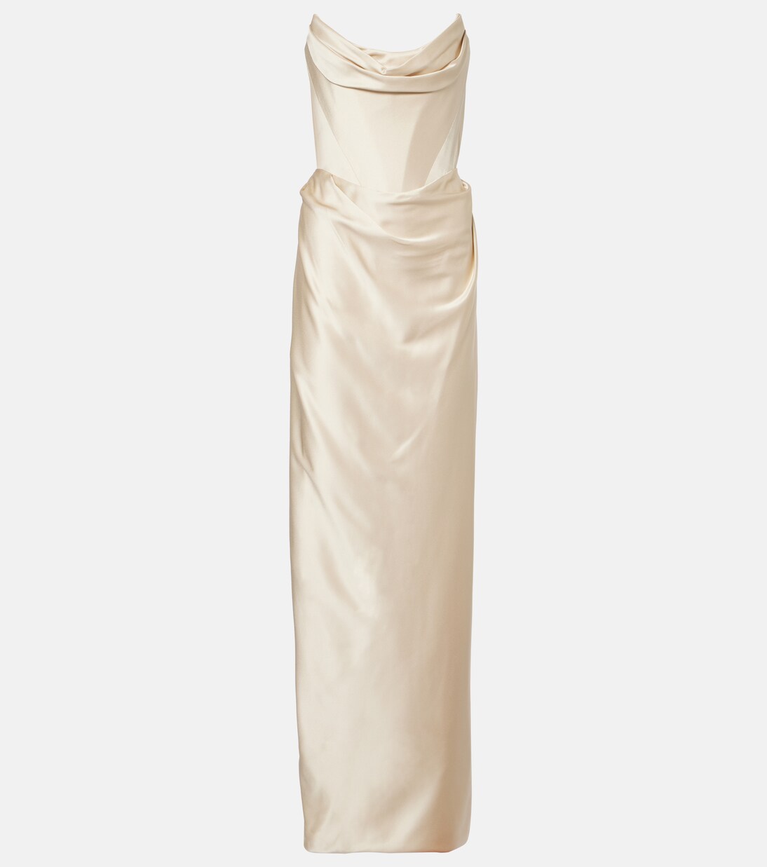 Galaxy draped crêpe satin bustier gown | Vivienne Westwood