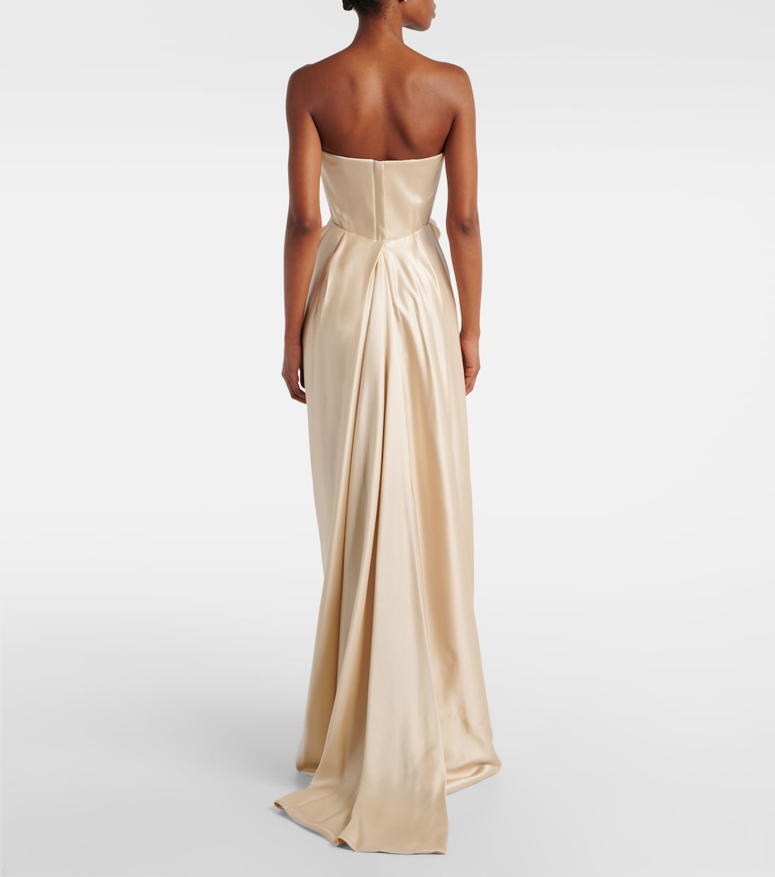 Galaxy draped crêpe satin bustier gown | Vivienne Westwood