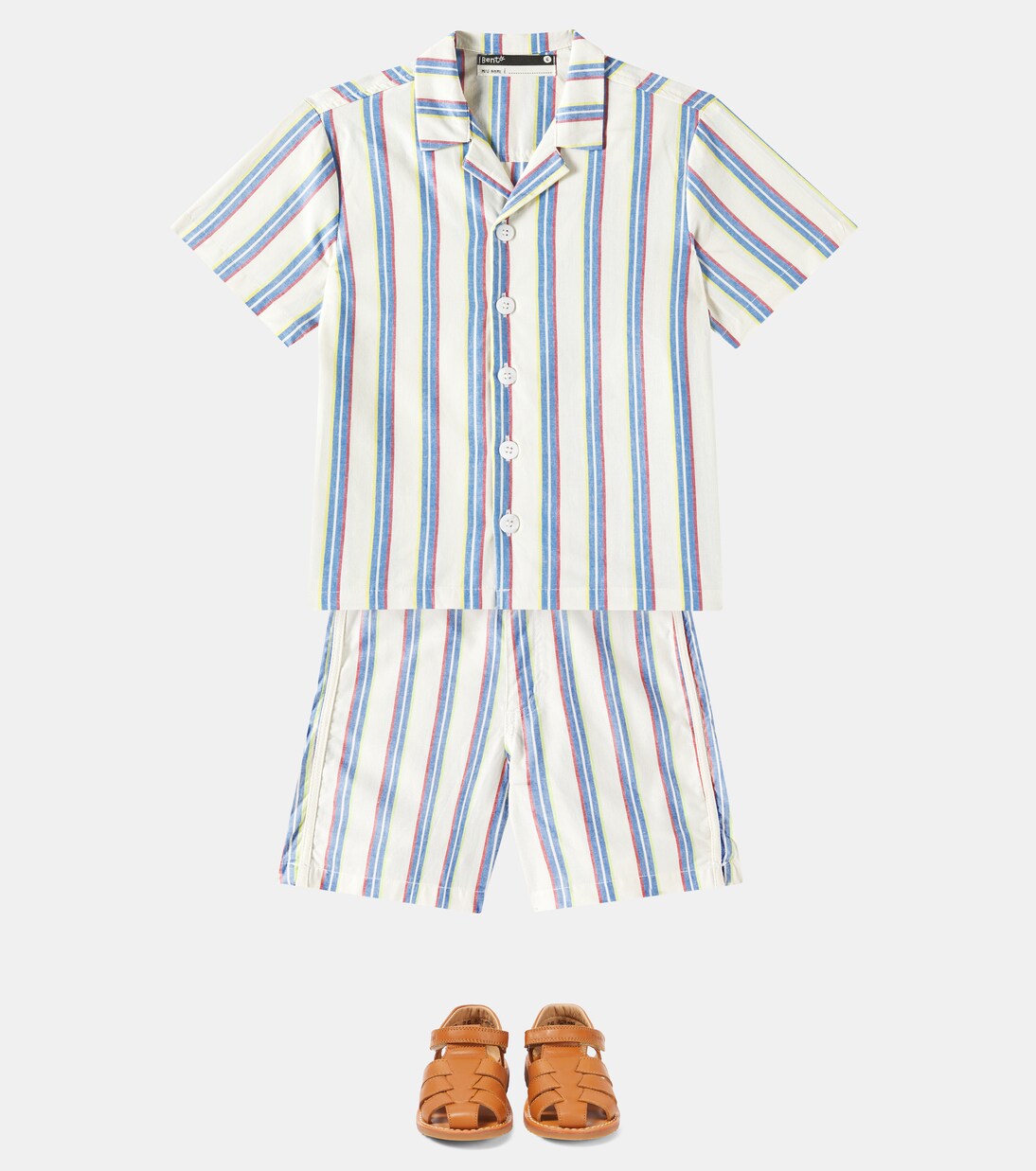 Striped cotton Bermuda shorts  | Fábula