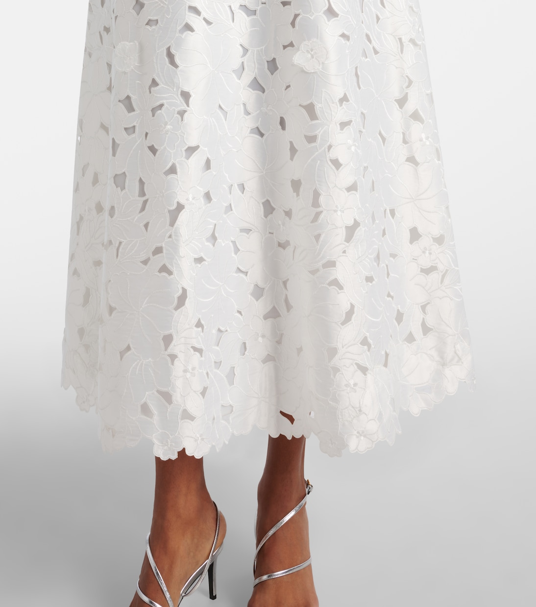 Cocktailkleid Norina aus Satin mit Spitze | Costarellos