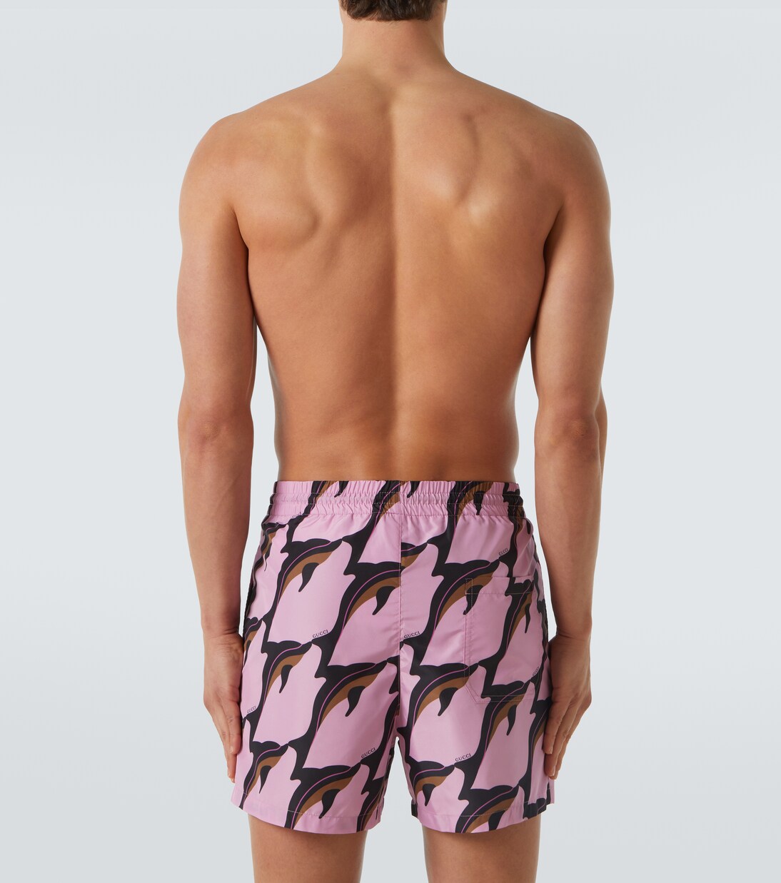 프린트 포플린 스윔 쇼츠 | Gucci