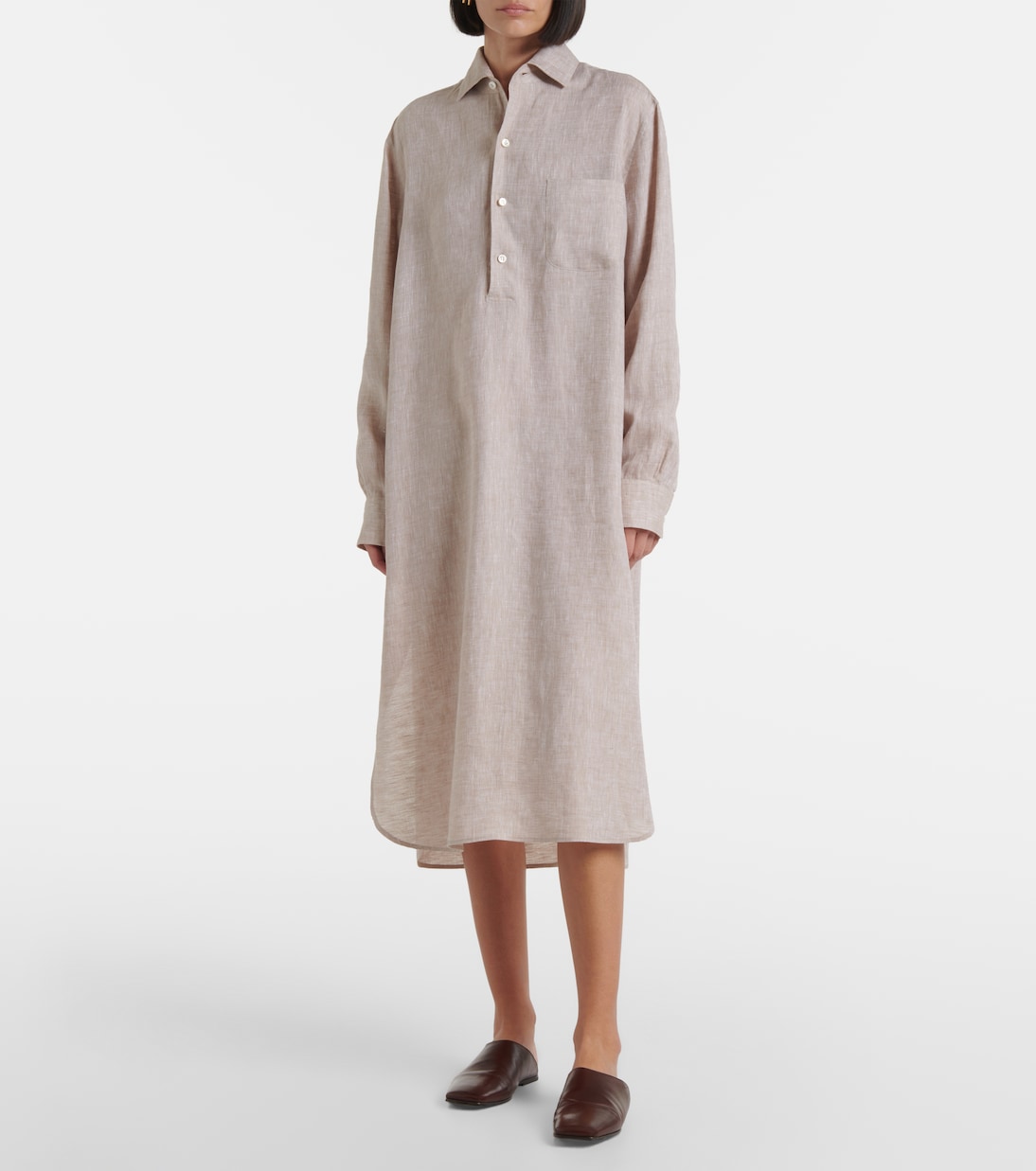 Hemdblusenkleid Lora aus Leinen | Loro Piana