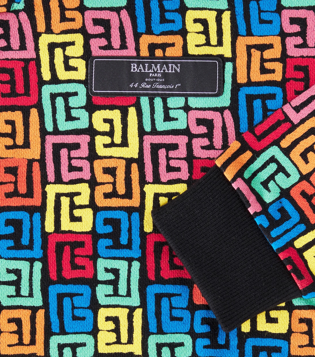 Sudadera con capucha Monogram de algodón | Balmain Kids