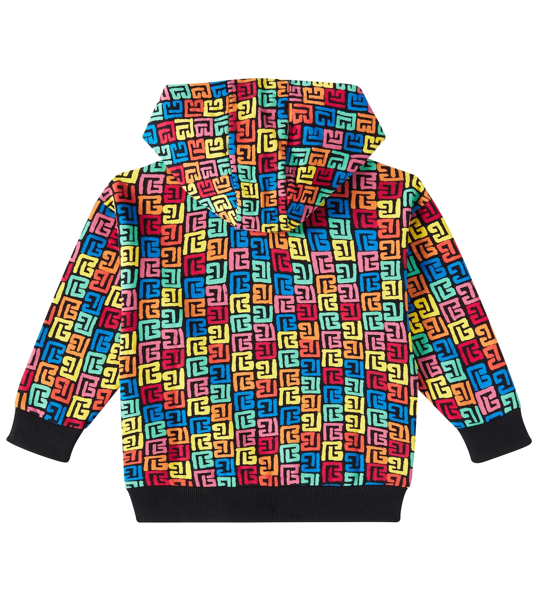 Sudadera con capucha Monogram de algodón | Balmain Kids