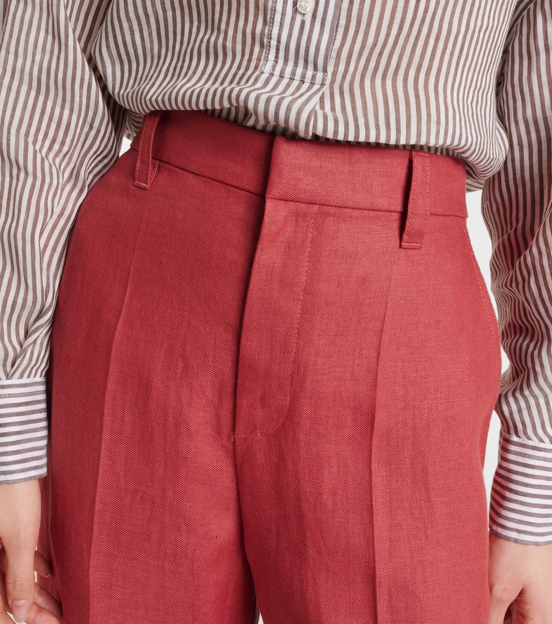 Pantalones anchos de cáñamo y lino | Brunello Cucinelli