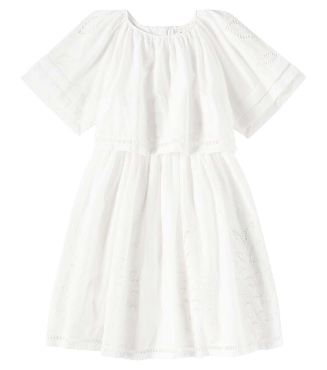 Broderie anglaise cotton dress | Chloé Kids