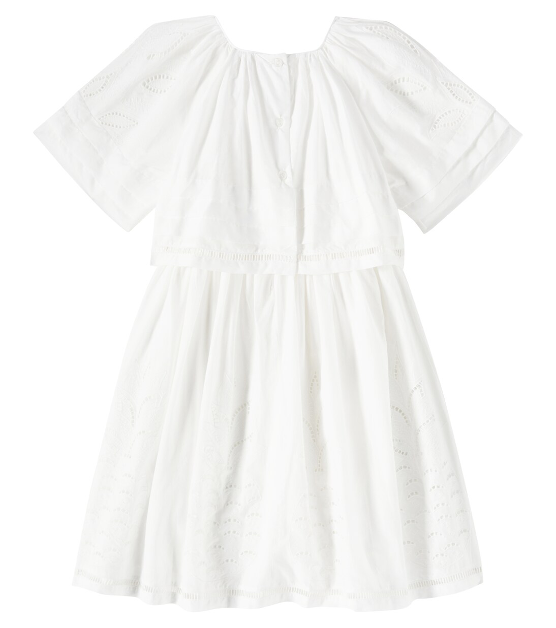 Broderie anglaise cotton dress | Chloé Kids
