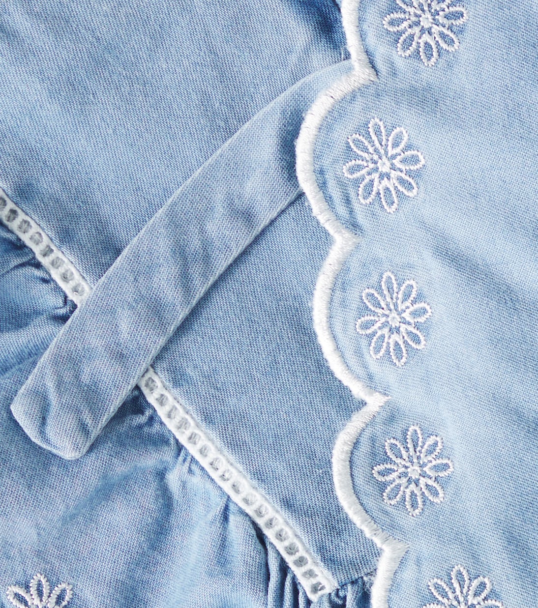 Baby  chabray dress and hat set | Chloé Kids