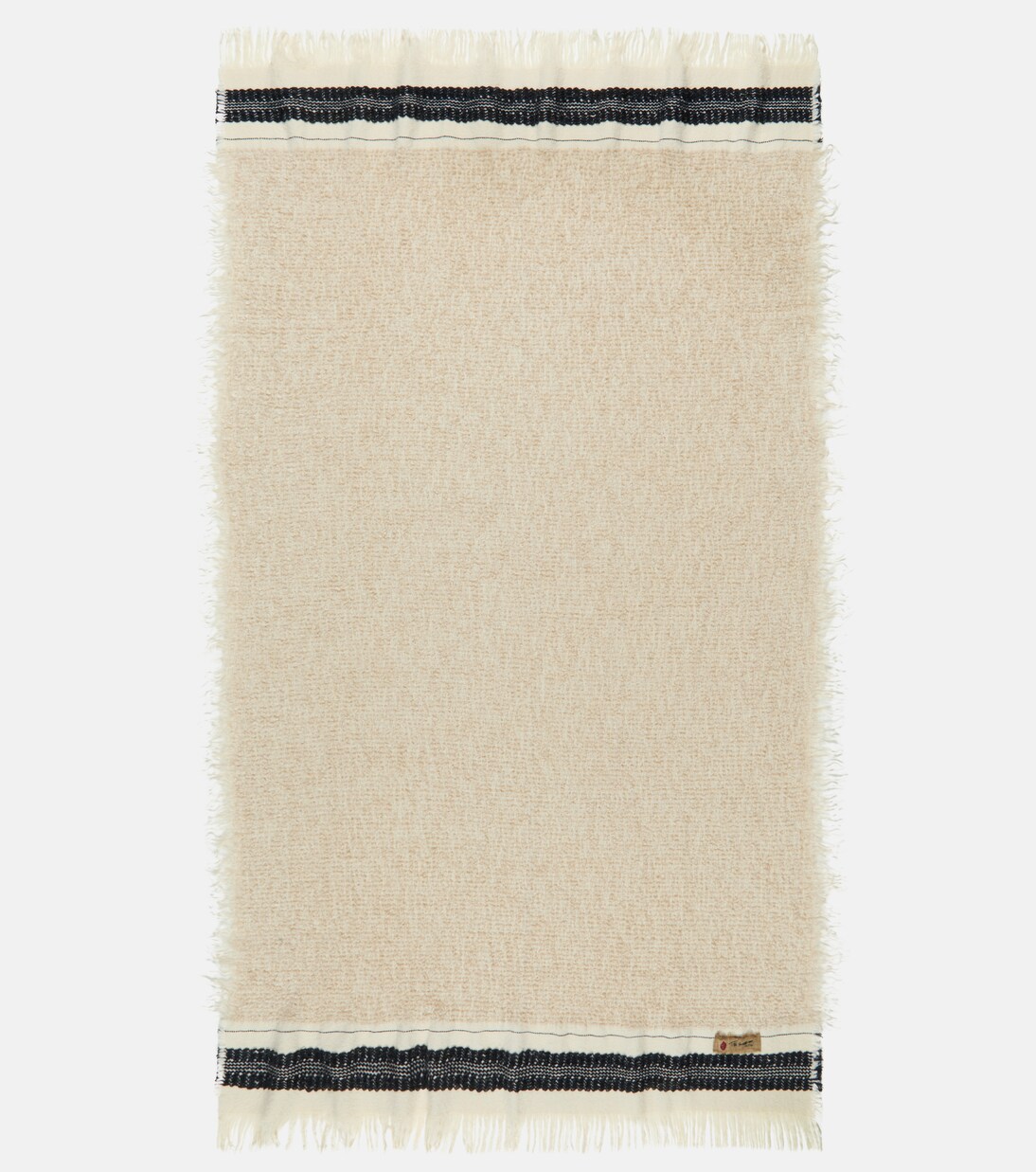 Cicatrice fringed wool-blend blanket | The House of Lyria