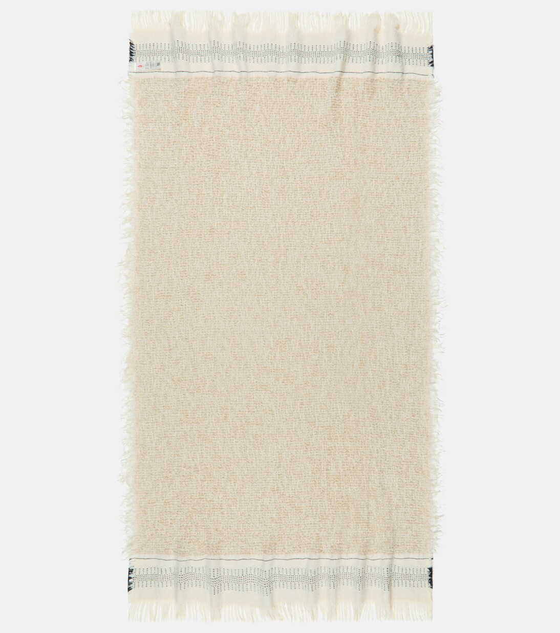 Cicatrice fringed wool-blend blanket | The House of Lyria
