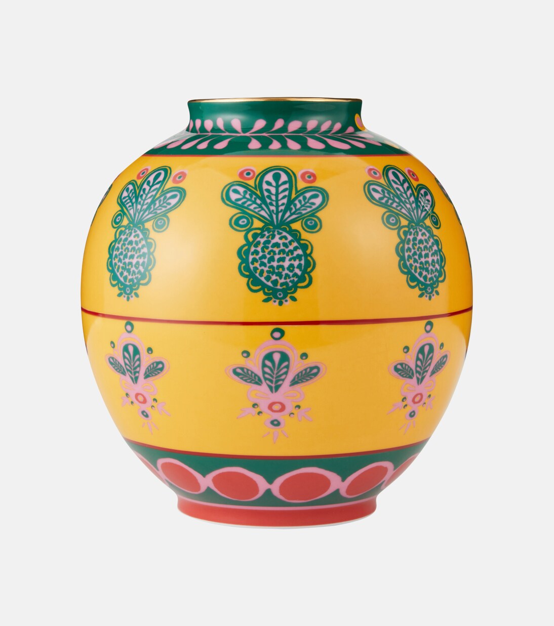 Pineapple Giallo Medium porcelain vase | La DoubleJ