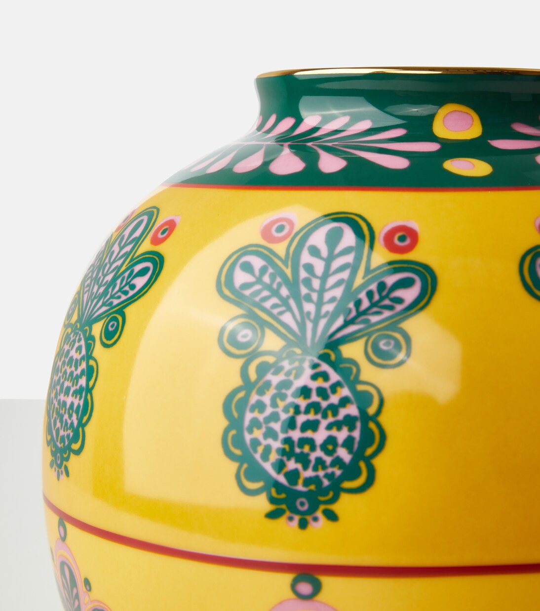 Pineapple Giallo Medium porcelain vase | La DoubleJ