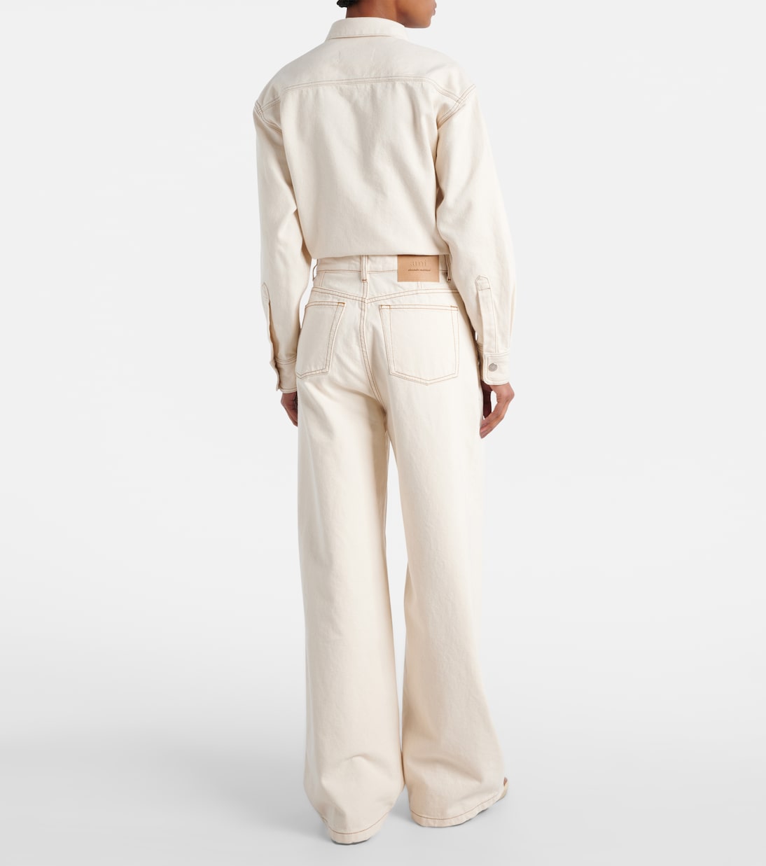 Jeans anchos de tiro alto | Ami Paris