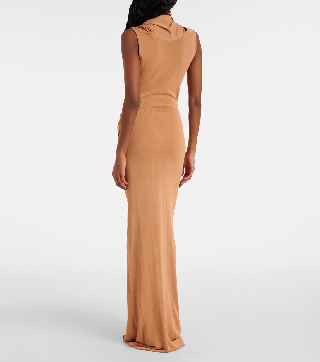 Draped semi-sheer maxi skirt | Aya Muse