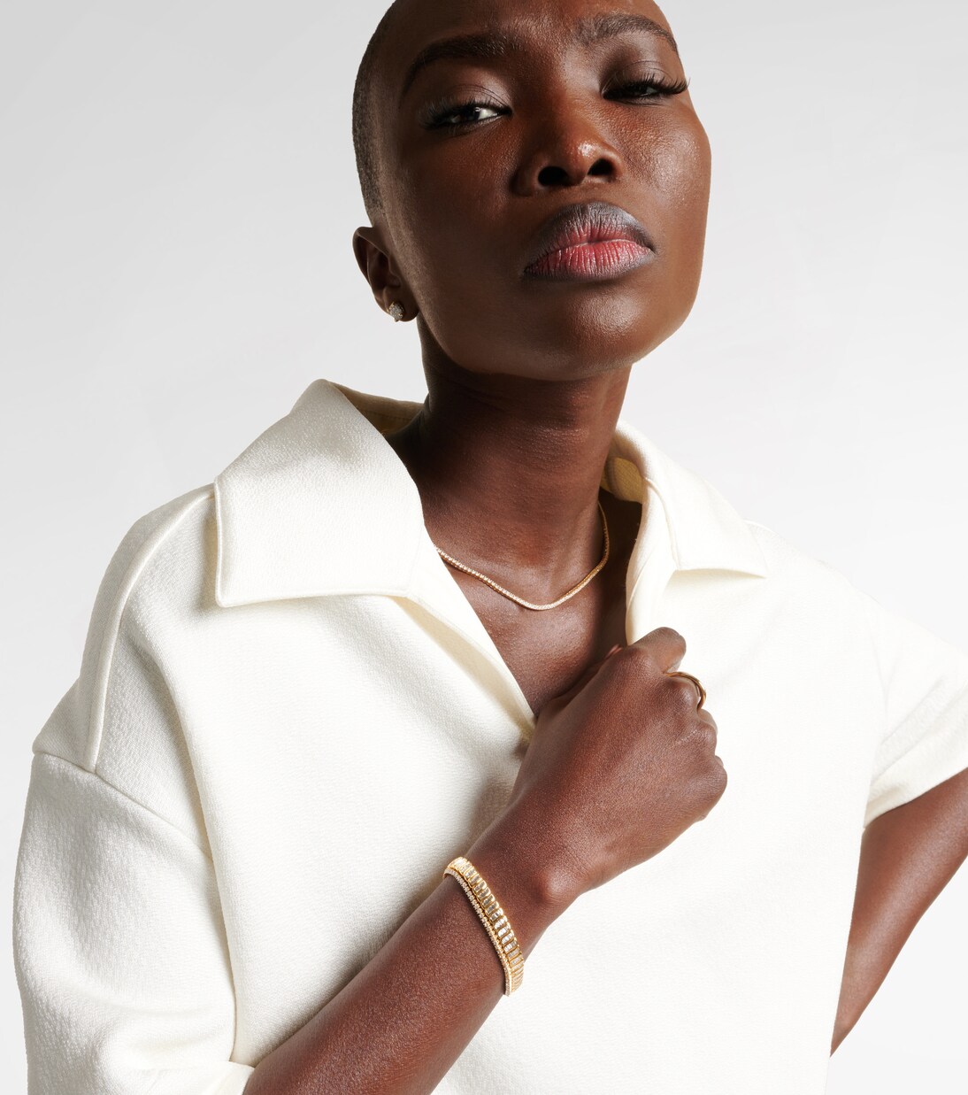 Hepburn 18kt gold tennis bracelet with diamonds | Anita Ko